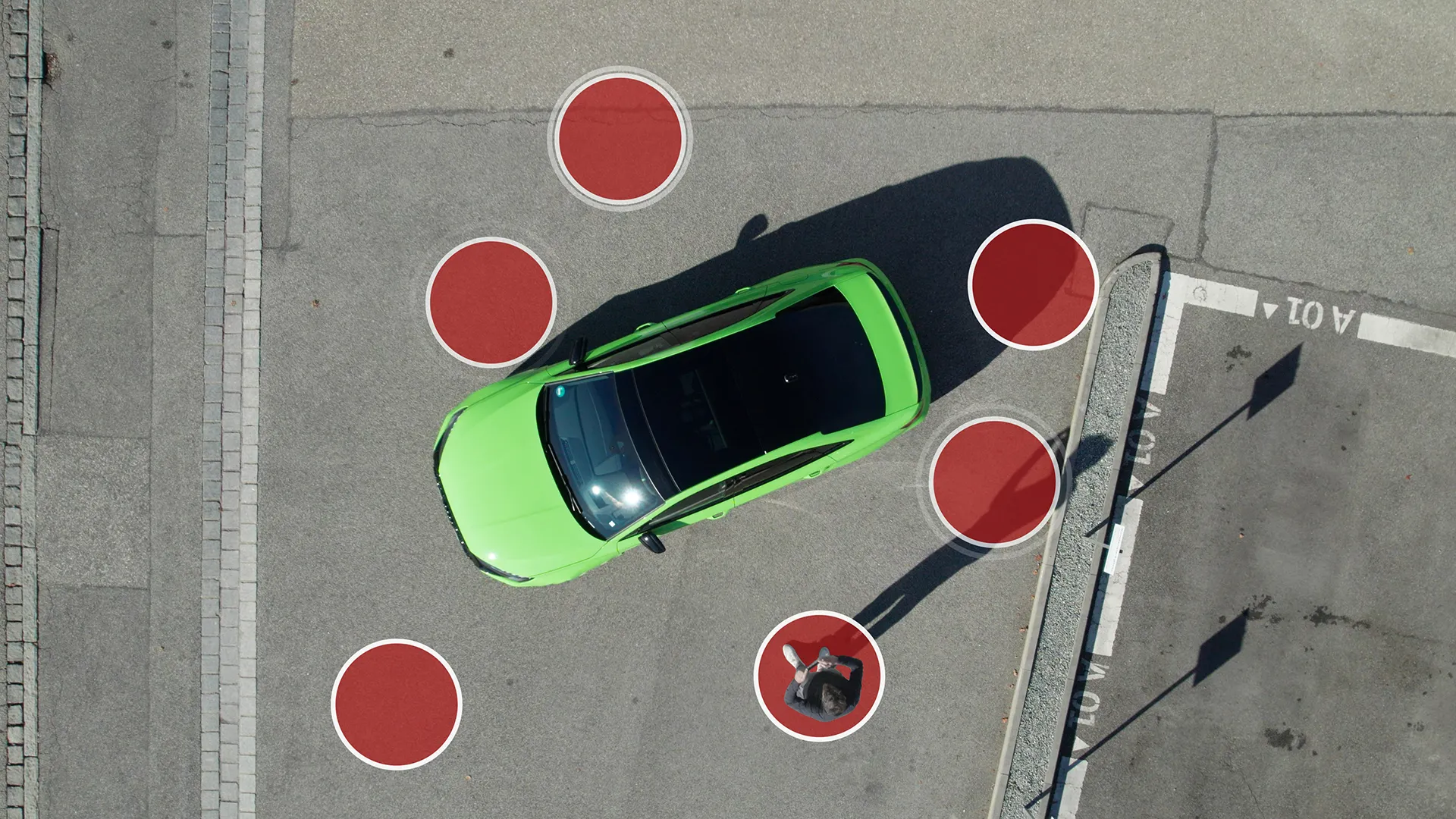 Audi Digital Twin Business AR photo spots around a vehicle
